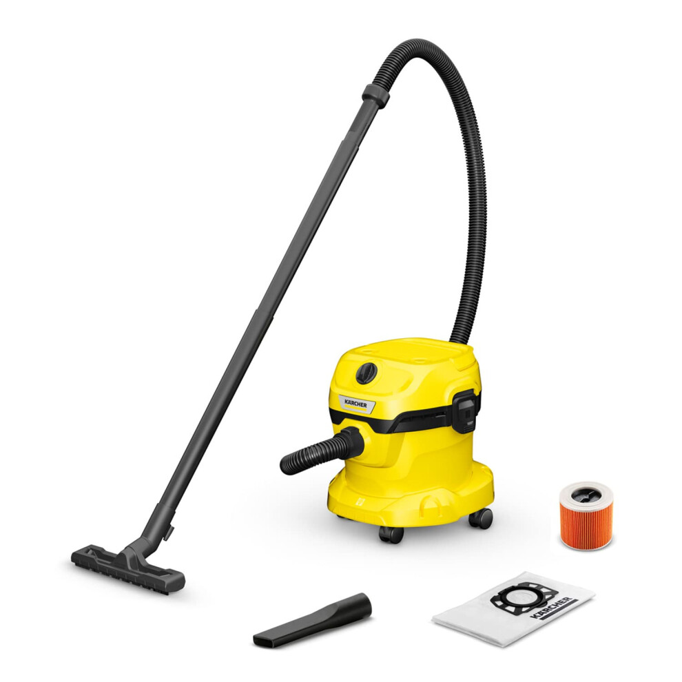 K?rcher Wet & Dry Vacuum Cleaner WD 2 Plus, blowing function, power: 1000w, plastic container: 12 l, suction hose: 1.8 m, incl. cartridge filter,