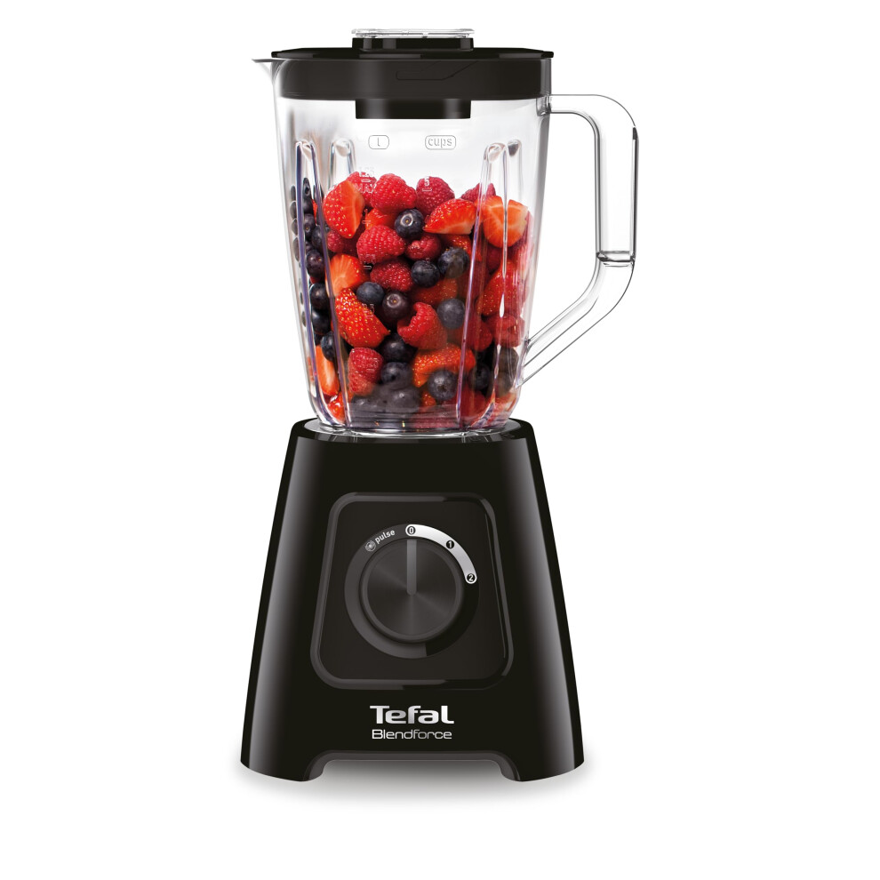 Tefal Blendforce II Blender, 2L Plastic Jug, 1.25L Effective Capacity, 600W, 4 Removable Stainless Steel Blades, Smoothie Blender, Ice Crush, 2 Speeds-image-OPC-PGY5NCQ-NEW