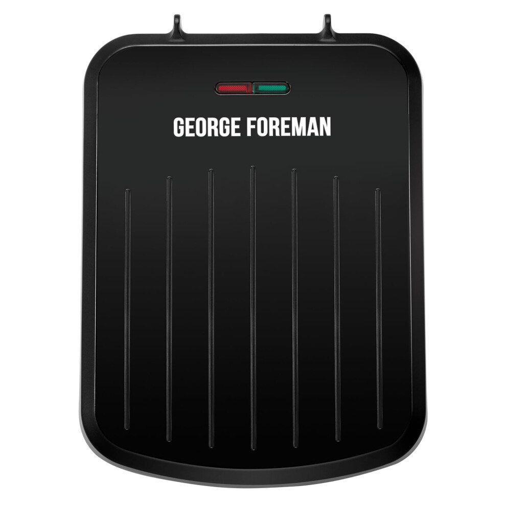George Foreman Small Electric Fit Grill [Non stick, Healthy, Griddle, Toastie, Hot plate, Panini, BBQ, Energy saving, Vertical storage, Easy clean,