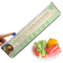 Plantwrap Eco Cling Film Made from Plants, Food Wrap, 30cm X 100m Large Roll, Free from BPA & Phthalates, Alternative to Beeswax, Microwave & Freezer