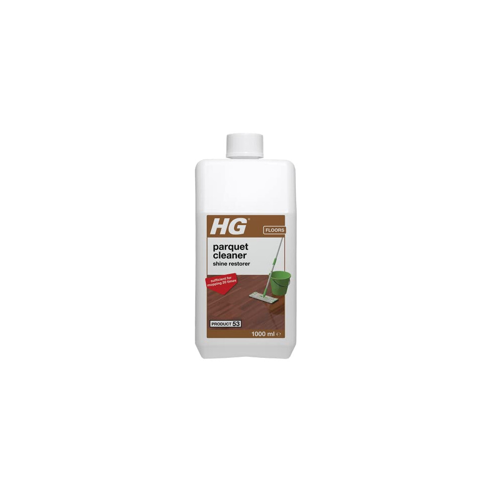 HG Parquet Cleaner shine restorer, Product 53, Concentrated Mopping Wooden Floor Gloss & Shine Restorer with Fresh Scent - 1 Litre (467100106)
