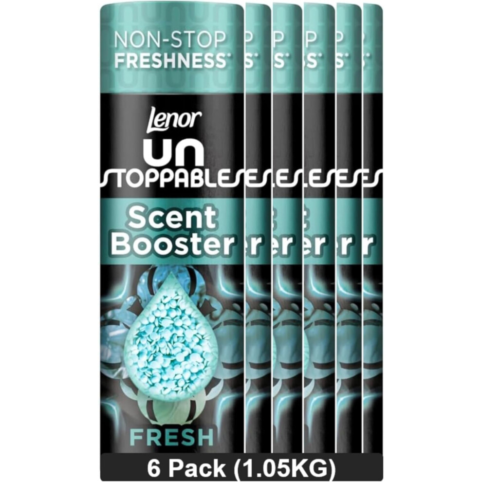 Lenor Unstoppables In-Wash Scent Booster 6x176g, Fresh, Non-Stop Freshness Up To 12 Weeks In Storage
