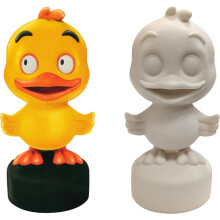 Paint Your Own Garden Duck Craft Kit with 6 Paint Pots & Paintbrush