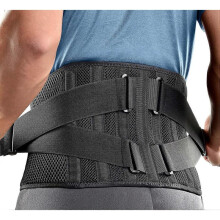 Air Mesh Back Support Belt for Men Women Lower Back Pain Relief with 7 Stays, Adjustable,M