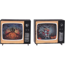 halloween table top decoration retro tv decoration home bar haunted house 2 pieces