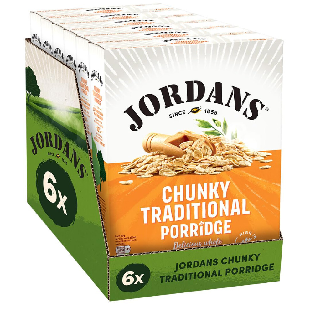 Jordans , Chunky Traditional Oat Porridge Breakfast Vegetarian 750G (Pack Of 6)