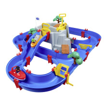 AquaPlay - Mountain lake water ride set - 42-piece play set Mountain lake playset with waterfall and secret cave, water play fun incl. 3 animal