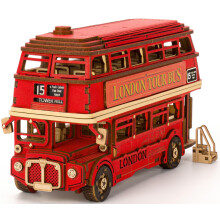 ROBOTIME 3D Puzzle London Tour Bus, Wooden Model Kits for Adults to Build, Wooden Puzzles Home Decor Gift for Adults and Kids