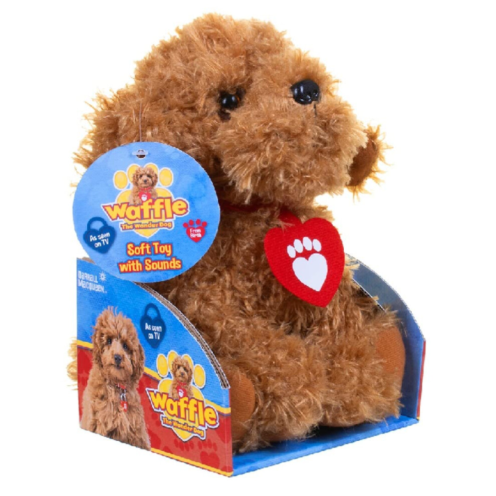 Waffle The Wonder Dog 539 3401 Soft Toy With Sound, Brown