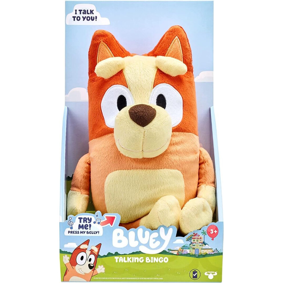 New Bluey Bingo 30Cm Talking Sounds Plush: Official Collectable Character Cuddly Jumbo Soft Toy 17137 Large