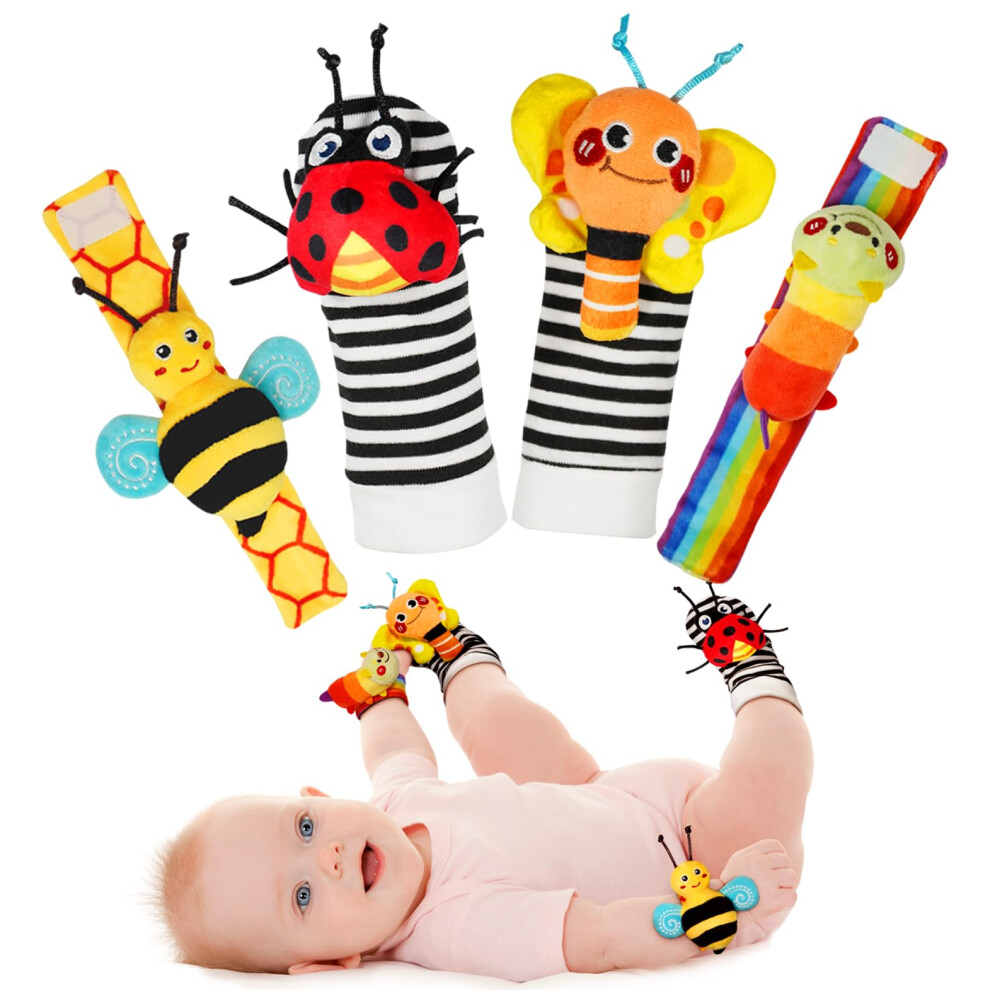 Photos - Other Toys Infinno Wrist Rattle Socks and Foot Finder - Baby Educational Toy for Newborn Boys and Girls, 0-12 Months - Perfect for Baby