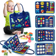 hahaland All-in-One Preschool Montessori Busy Book for 2-4 Year Old Toddlers - Educational Sensory Fine Motor Skills Travel Quiet Toy, Toddler
