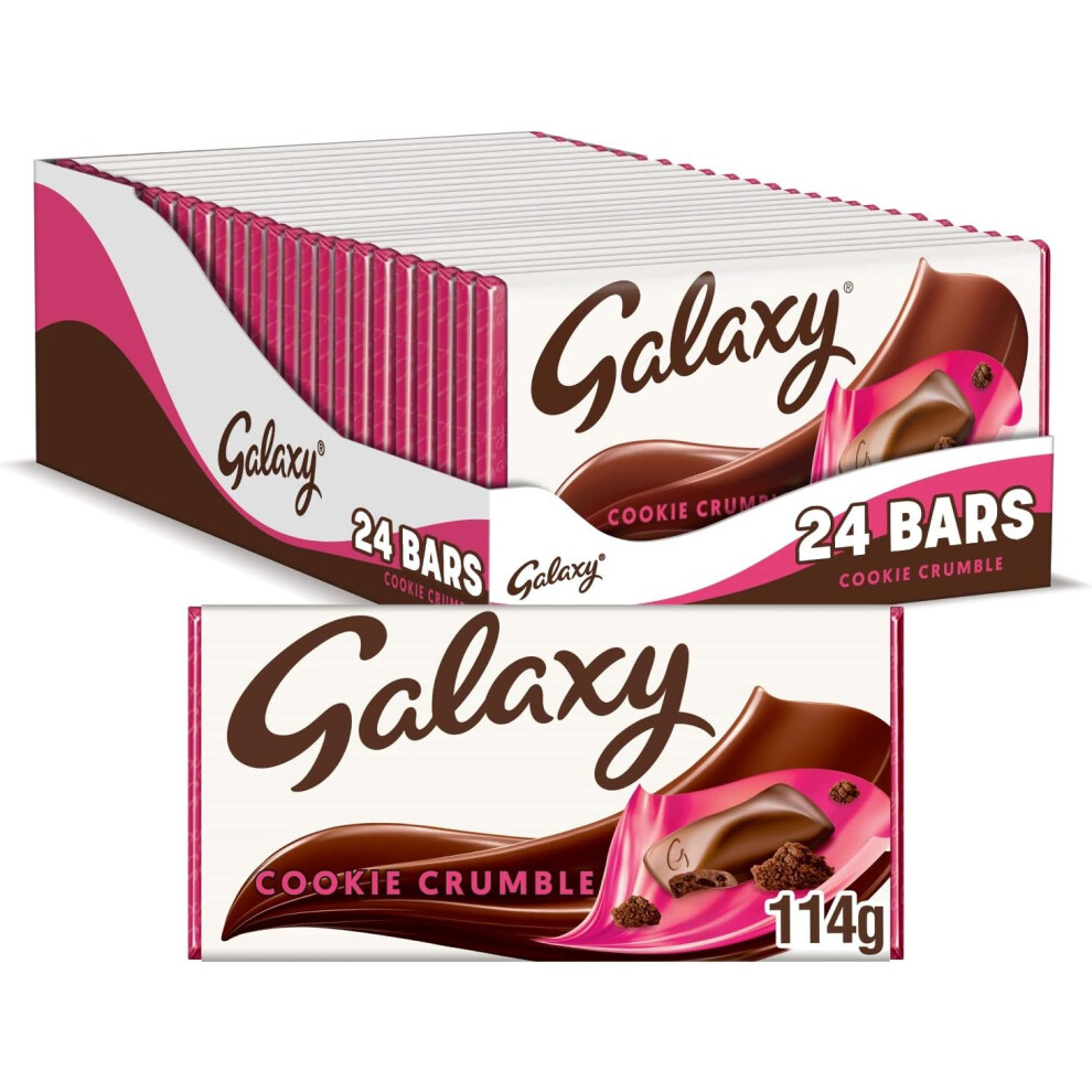 Kidzbuzz Galaxy Cookie Crumble Chocolate Bar Bulk Box 24 X 114G