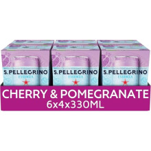 San Pellegrino Essenza Sparkling Water Cherry & Pomegranate Lightly Flavoured 24x330ml