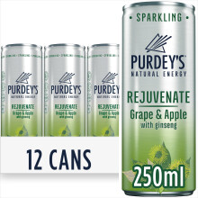 Purdey?s Rejuvenate Natural Energy Drink 12 x 250 ml Cans