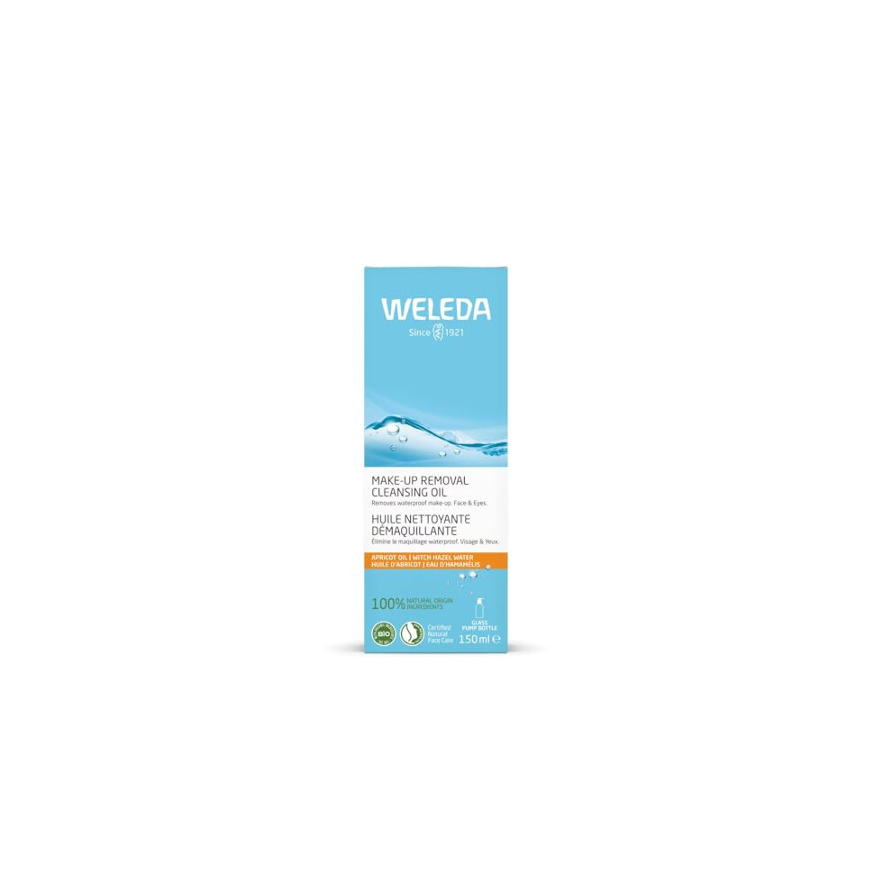Weleda Make-Up Remover Cleansing Oil with Witch Hazel, For Face & Eyes, Removes Waterproof Make-Up, Fragrance Free, Vegan, 150ml