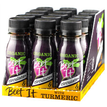 Beet It Organic Turmeric Circulate+ Shot ? 15 x 70ml, Natural Beetroot & Turmeric, Organic, Additive-Free, Performance Boost