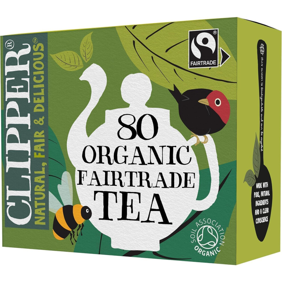 Clipper Organic Everyday Teabags, Tea Bags, Natural, Unbleached, Plant-Based Biodegradable & Sustainable Teabags, Eco Conscious & Non Gm Tea Black