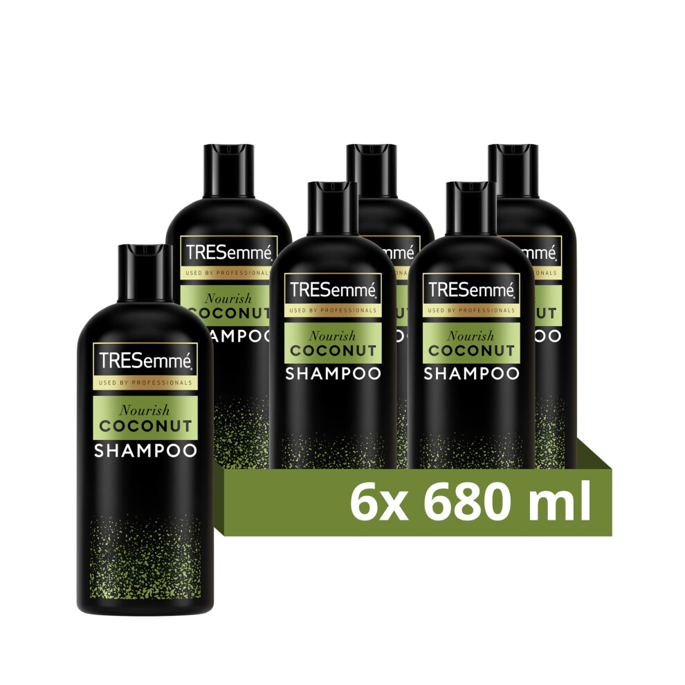 TRESemme Nourish Coconut Shampoo for hydrated, soft & smooth hair with Coconut Essence 6x 680 ml