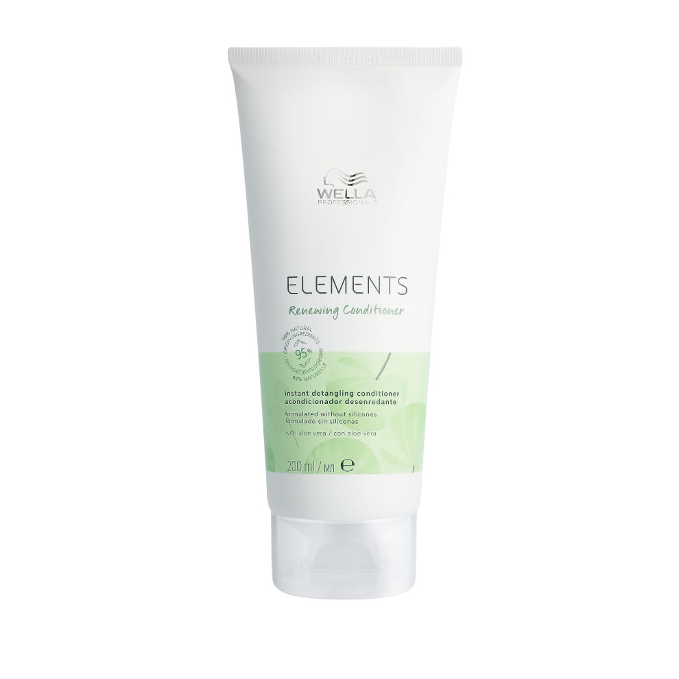 Wella Professionals Elements Renewing Conditioner, Gentle Anti Frizz Detangling Professional Hair Care for All Hair Types, Protects Against Hair