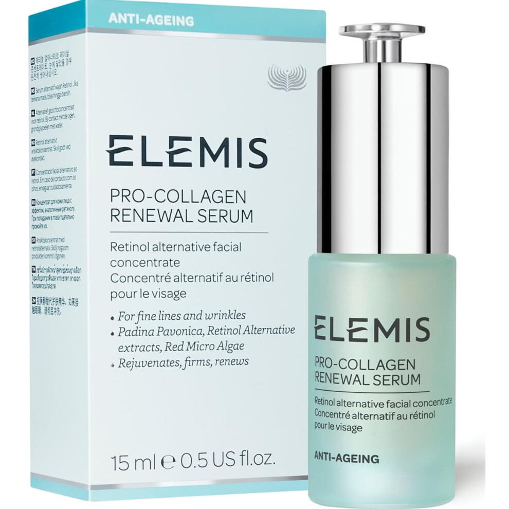ELEMIS Pro-Collagen Renewal Serum 15ml - Anti-Aging, Hydrating Serum, Reduces Fine Lines & Wrinkles, Boosts Skin Firmness, Improves Skin Texture for