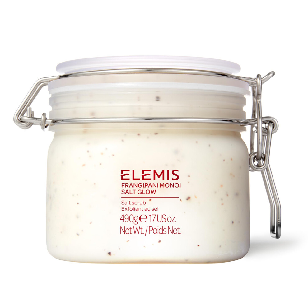 ELEMIS Frangipani Monoi Salt Glow ? Exfoliating Salt Scrub with Monoi Oil & Frangipani Flower ? Hydrating Body Scrub for Smooth, Radiant Skin ? Ideal