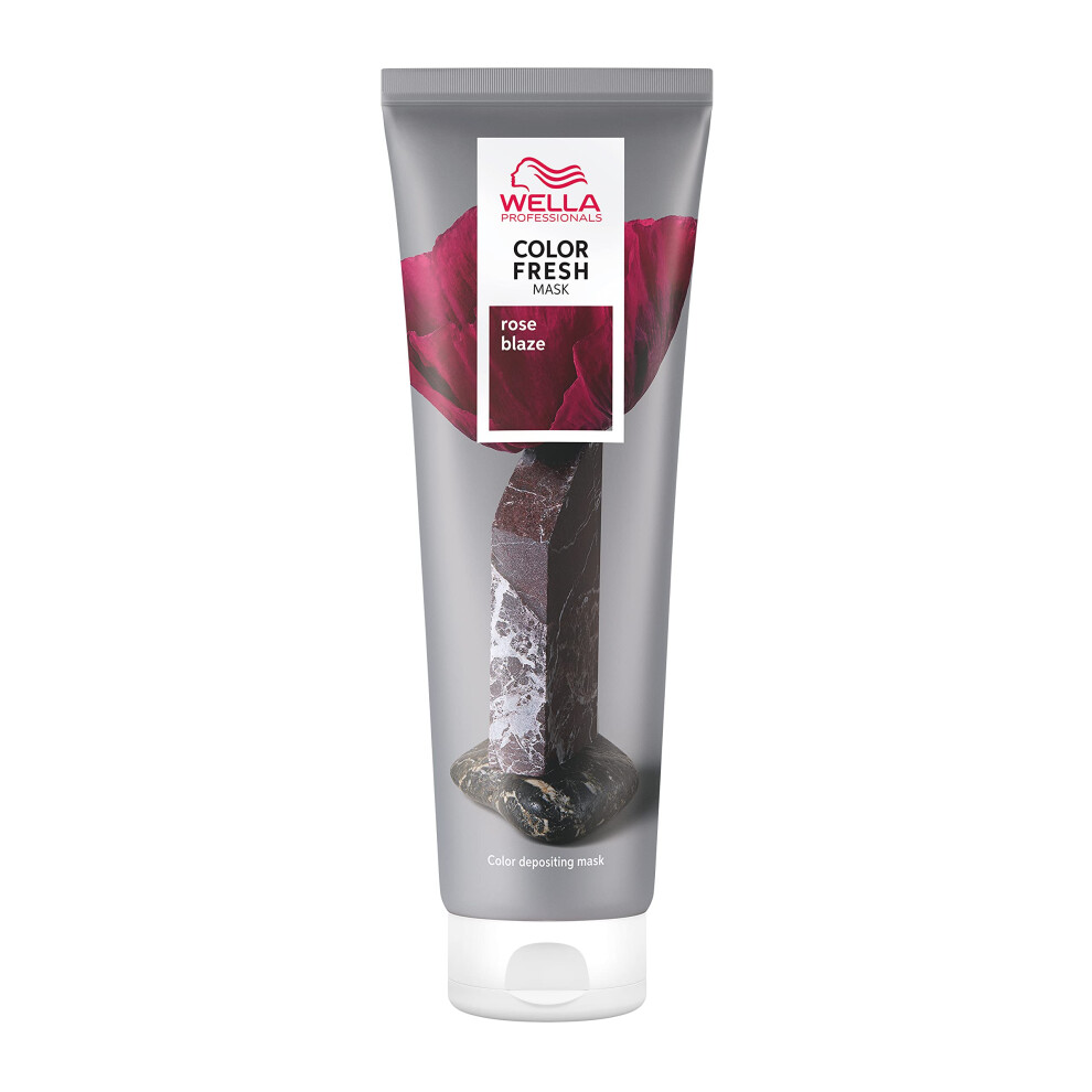 Wella Professional Color Fresh Mask | Temporary Color Refresh Treatment |Semi-Permanent Hair Dye | Wash Out Colour |150ml | Rose Blaze