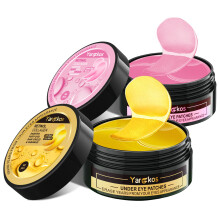 2 Packs 60 Pcs Under Eye Patches, 24K Gold+Pink, 30 Pairs Women Undereye Mask for Puffy Eyes Dark Circles Treatment, Beauty Skin Care, Men Collagen