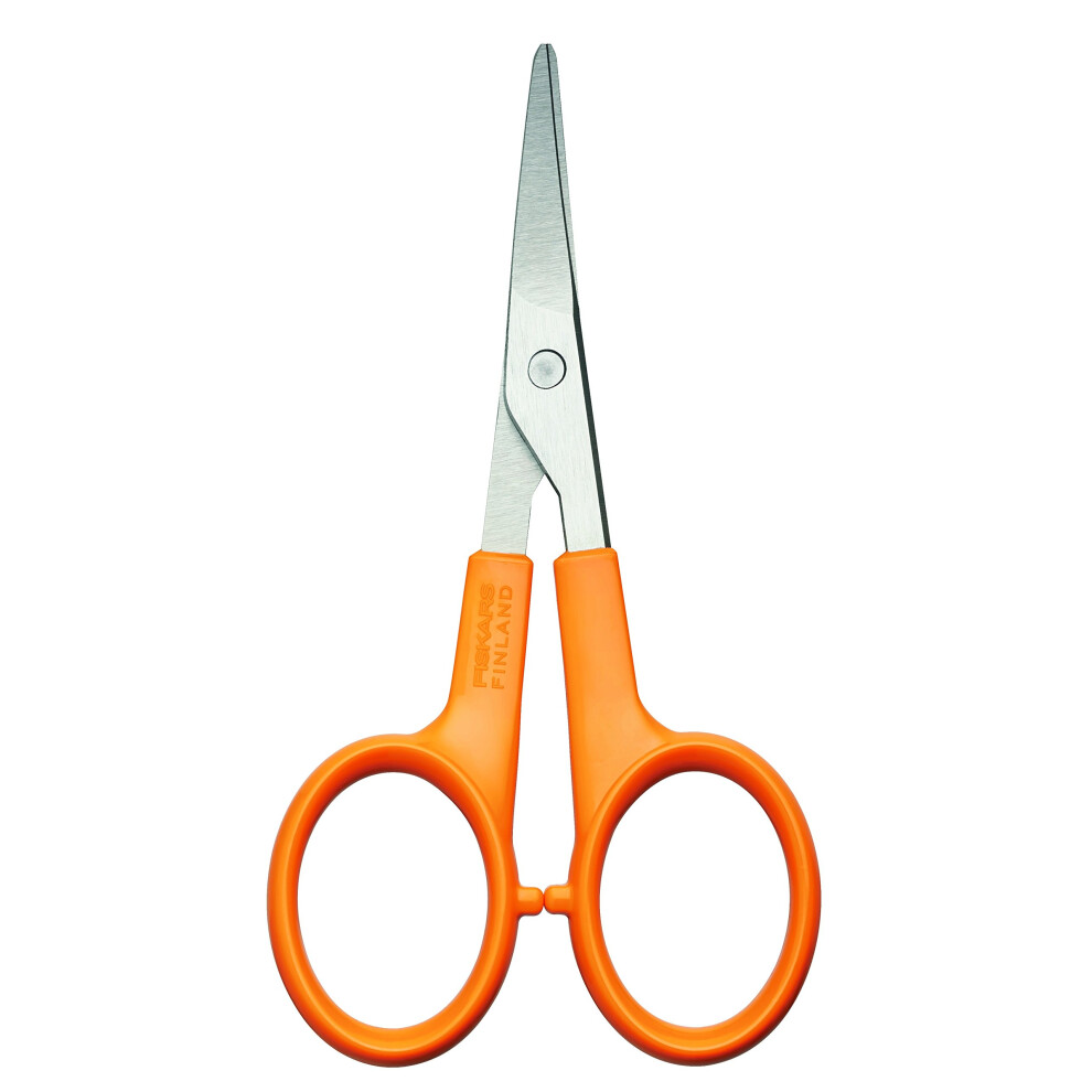 Fiskars Manicure scissors, curved, scissor length 10 cm, quality steel/plastic, Classic, 1000813, orange