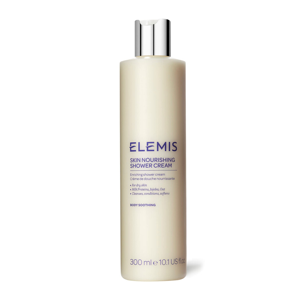 ELEMIS Skin Nourishing Body Wash ? Luxury Shower Cream Enriched with Macadamia & Jojoba Oils, Oat Extract & Milk Protein for Satin Soft Skin, 300ml