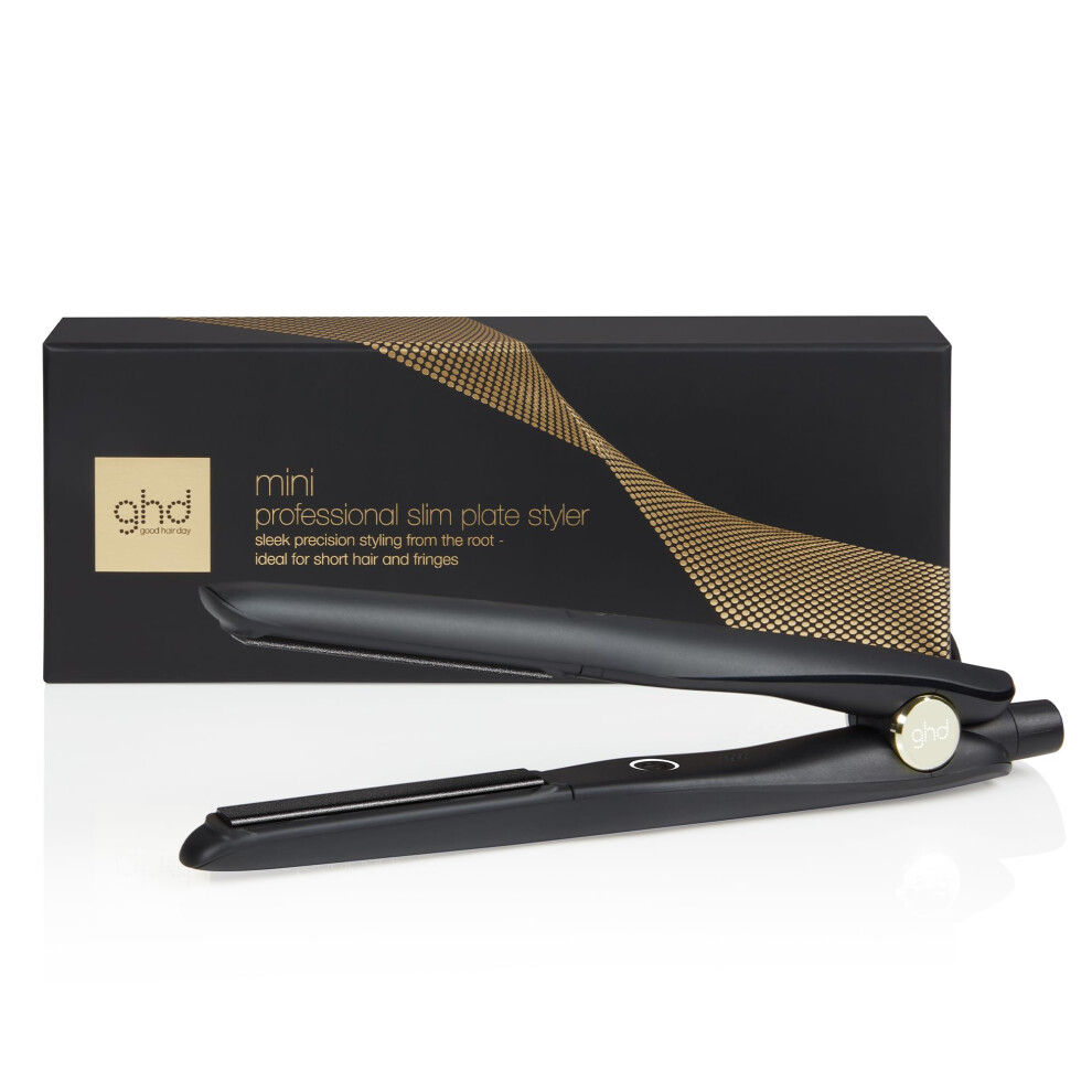 ghd Mini - Slim Plate Hair Straighteners - Black, 40% Slimmer Plates for Precision Styling from The Root, Designed for Short Hair, Fringes and Bobs,