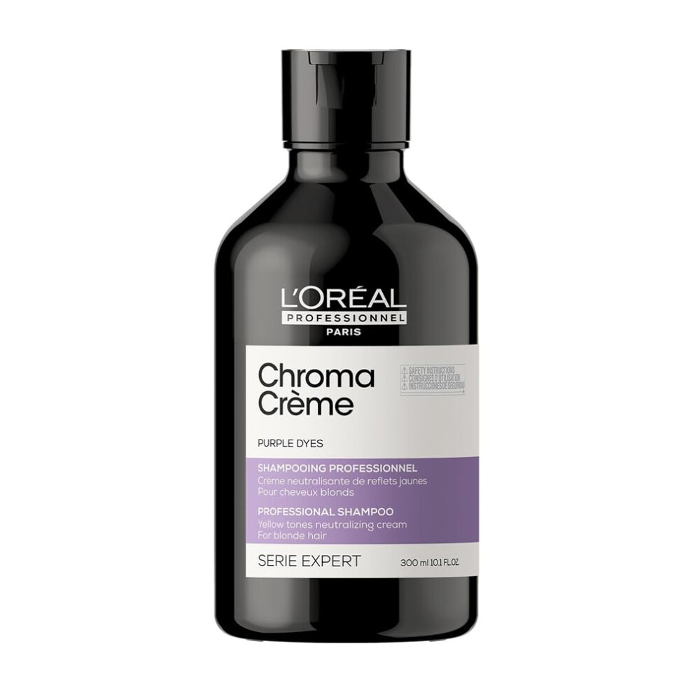 L'Or?al Professionnel Neutralising Shampoo against Yellow-tones, For Blonde to Platinum Blonde Hair, Serie Expert Chroma Cr?me, 300ml