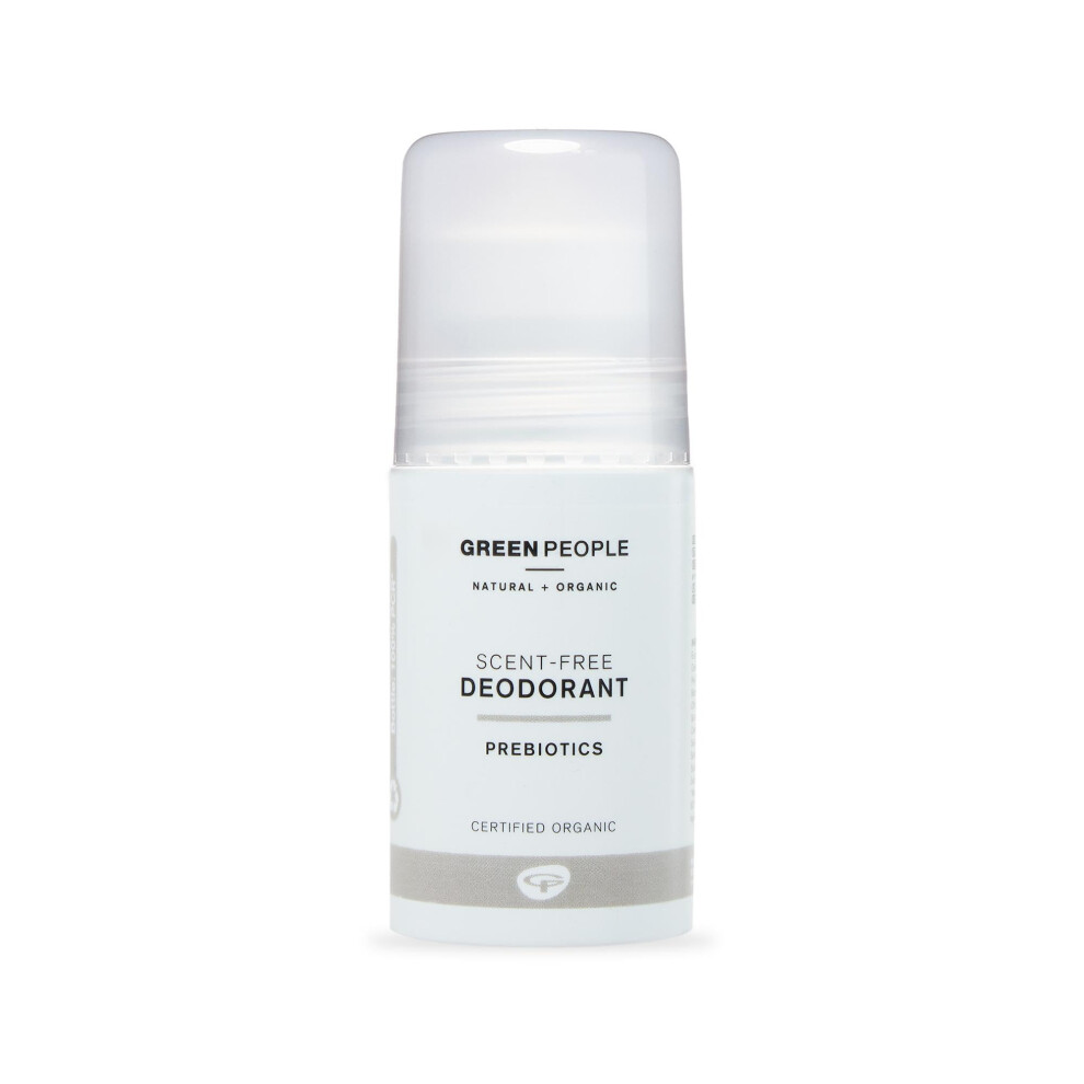 Green People - Scent Free Deodorant - With Prebiotics, Suitable for Sensitive Skin - Organic, Cruelty Free & Vegan, 75ml
