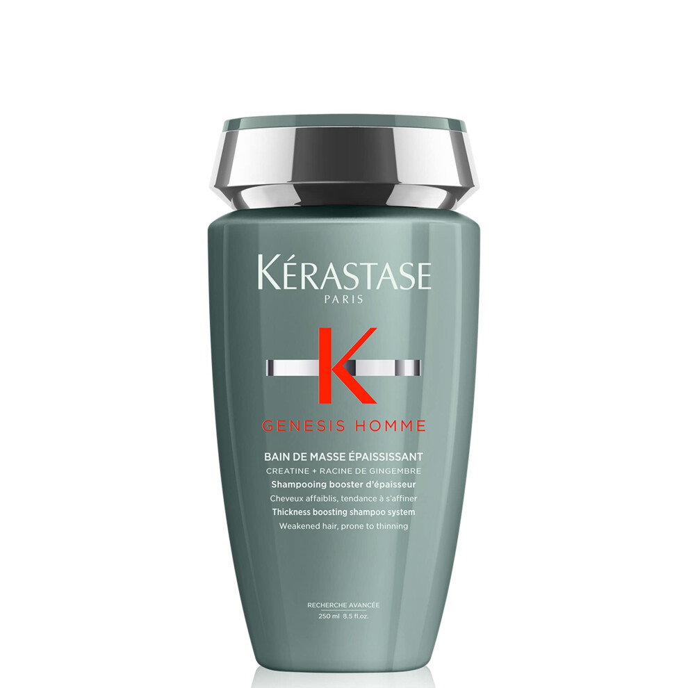 K?rastase Genesis Homme Men?s Shampoo, Anti-Fall Thickening Shampoo, for Weakened and Thinning Hair, Bain De Masse Epaississant, 250 ml