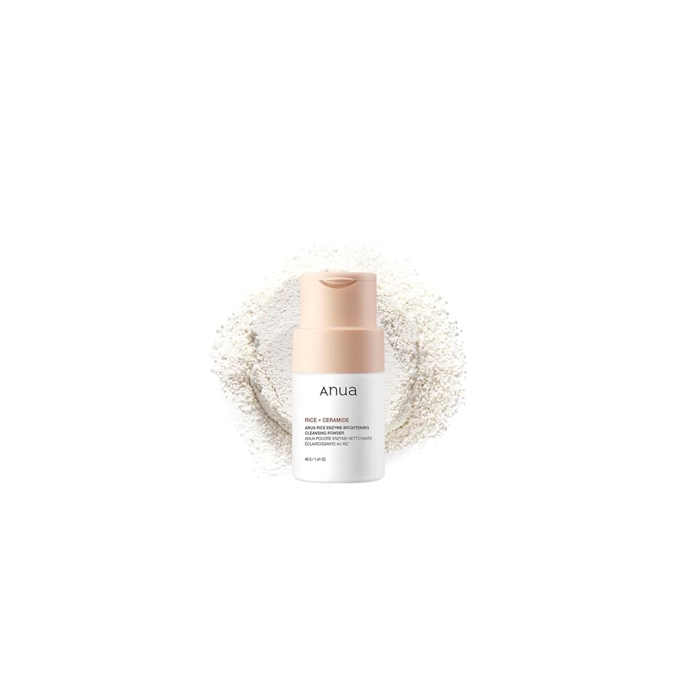 ANUA Rice Enzyme Brightening Cleansing Powder, Facial Cleanser, Gentle Face Wash for Hydration, Rice Mask, Exfoliator, Ceramide, Radiant Skin, Korean