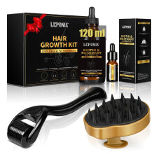 Rosemary Oil for Hair Growth, 120ml Diluted Rosemary Oil Hair Growth Serum with Derma Roller & Scalp Massager Hair Thickening Products Hair Loss