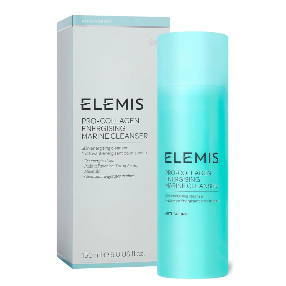 ELEMIS Pro-Collagen Energising Marine Cleanser, 3in1 Anti-Wrinkle, Hydrating, Foaming Facial Wash for Sensitive, Deep Cleansing, Daily Moisturising
