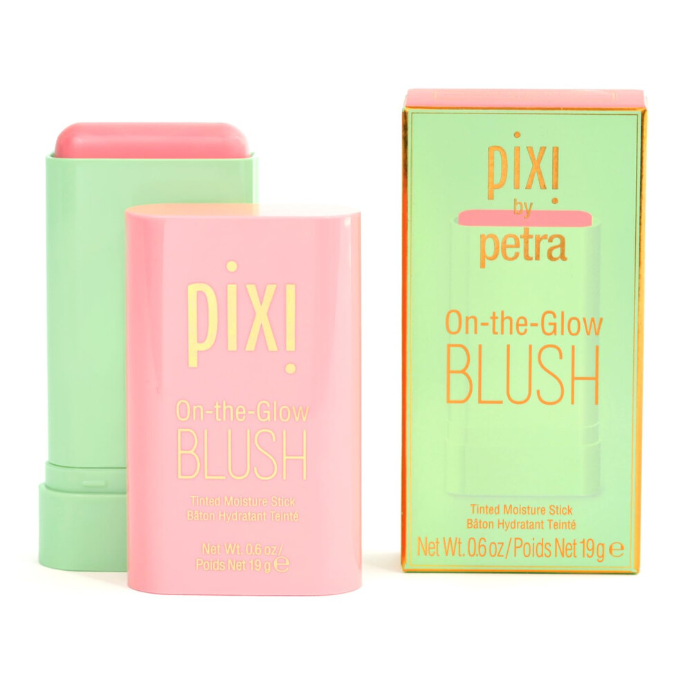 Pixi On-the-Glow Blush - Fleur, Hydrating Tinted Moisture Blush Stick with Ginseng, Aloe Vera & Fruit Extracts, For Cheeks & Lips, 19g / 0.6oz,