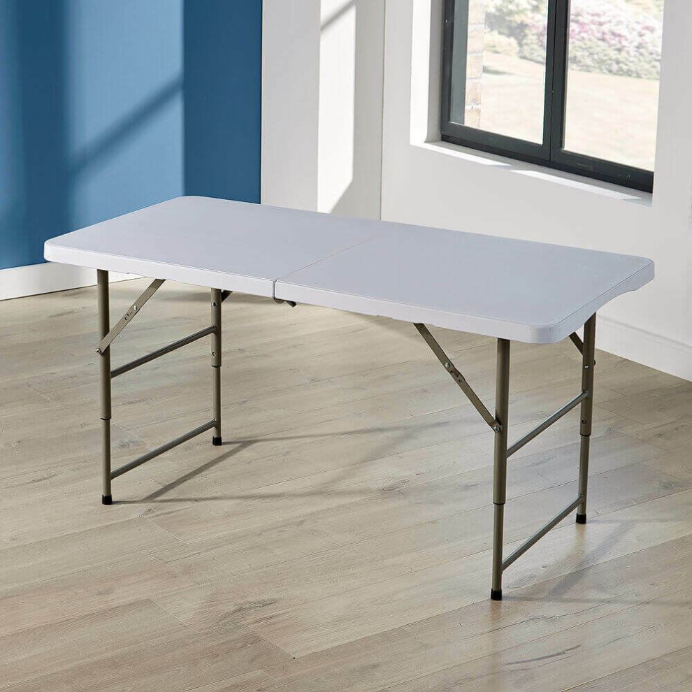 (4 Foot) Premium Heavy Duty Folding Table Trestle Camping Party BBQ Indoor Outdoor