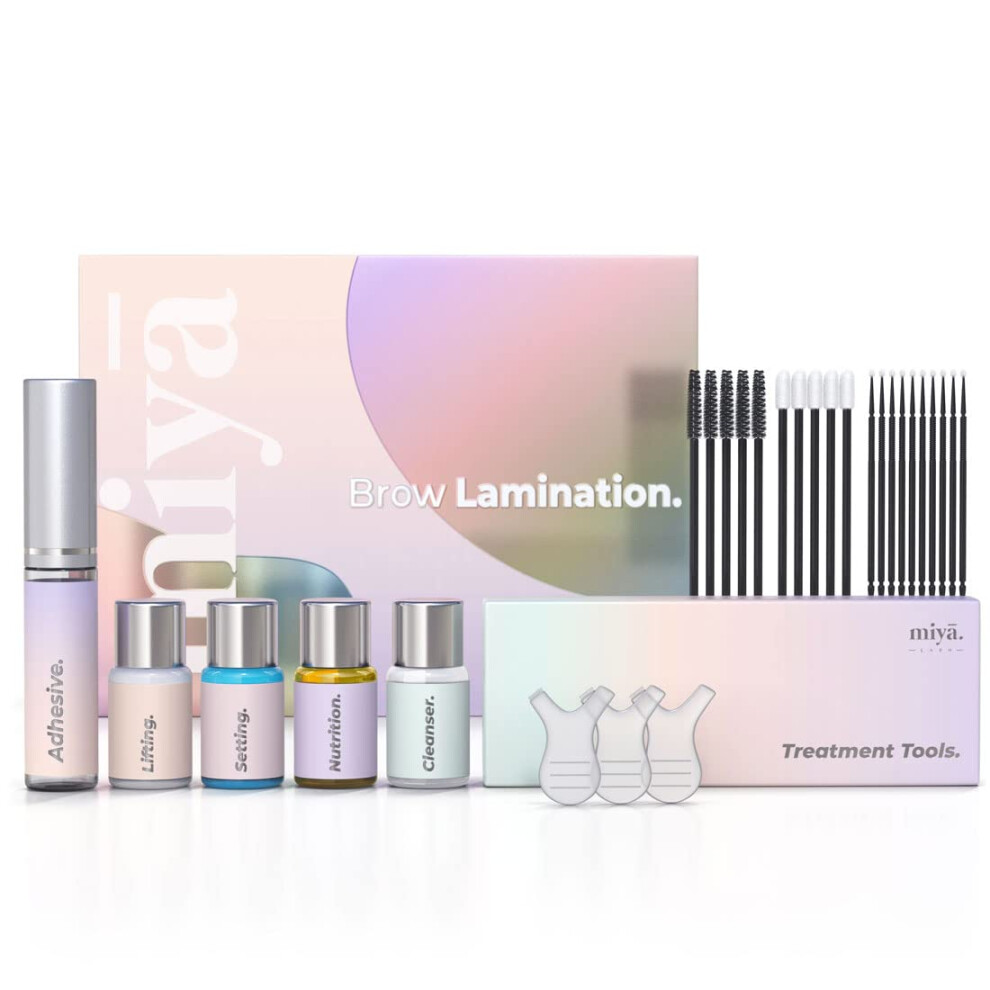 Miya Lash | Brow Lamination Kit | Professional Eyebrow Lamination With Keratin | Diy Brow Lift Kit | Fuller, Thicker Brows For 6 Weeks | Easy To Use |