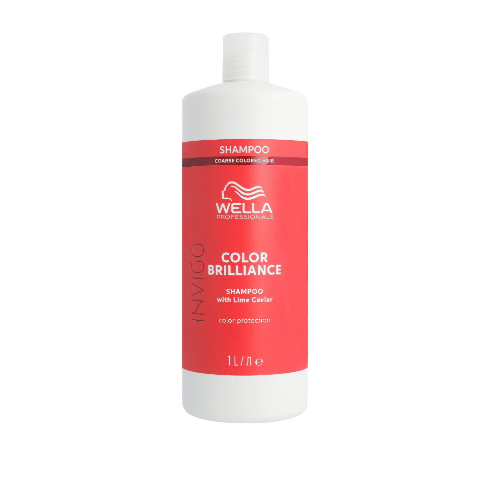 Wella Professionals Invigo Color Brilliance Color Protection Shampoo - Shine Boost, Colour Vibrancy & Hair Colour Protection - Hair Care for Coarse
