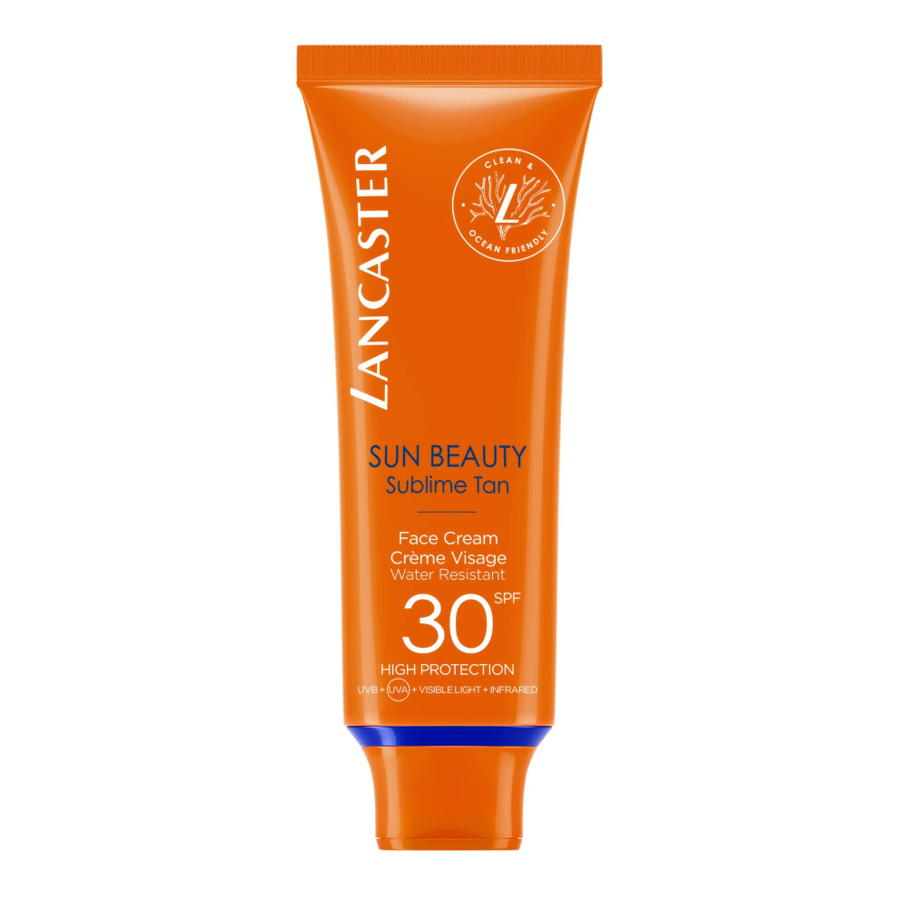 LANCASTER - Sun Beauty Sublime Tan - Face Cream - SPF30 High Protection With Full Light Technology - Waterproof, Clean Formula, Vegan - 50ml
