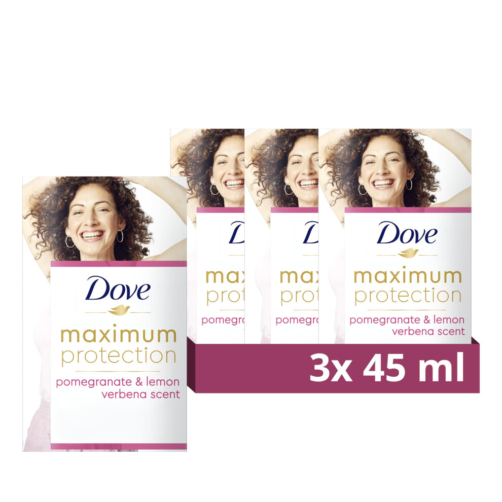 Dove Maximum Protection Pomegranate & Lemon Verbena with ? moisturising cream Anti-perspirant Cream Stick our most effective deodorant 45 ml pack of 3