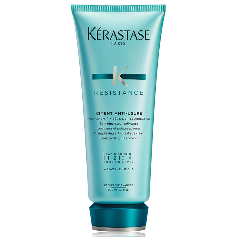 K?rastase Resistance Ciment Anti-Usure, Daily Strengthening Conditioner, for Damaged, Brittle Hair, with Vita-Ciment Complex, 200ml