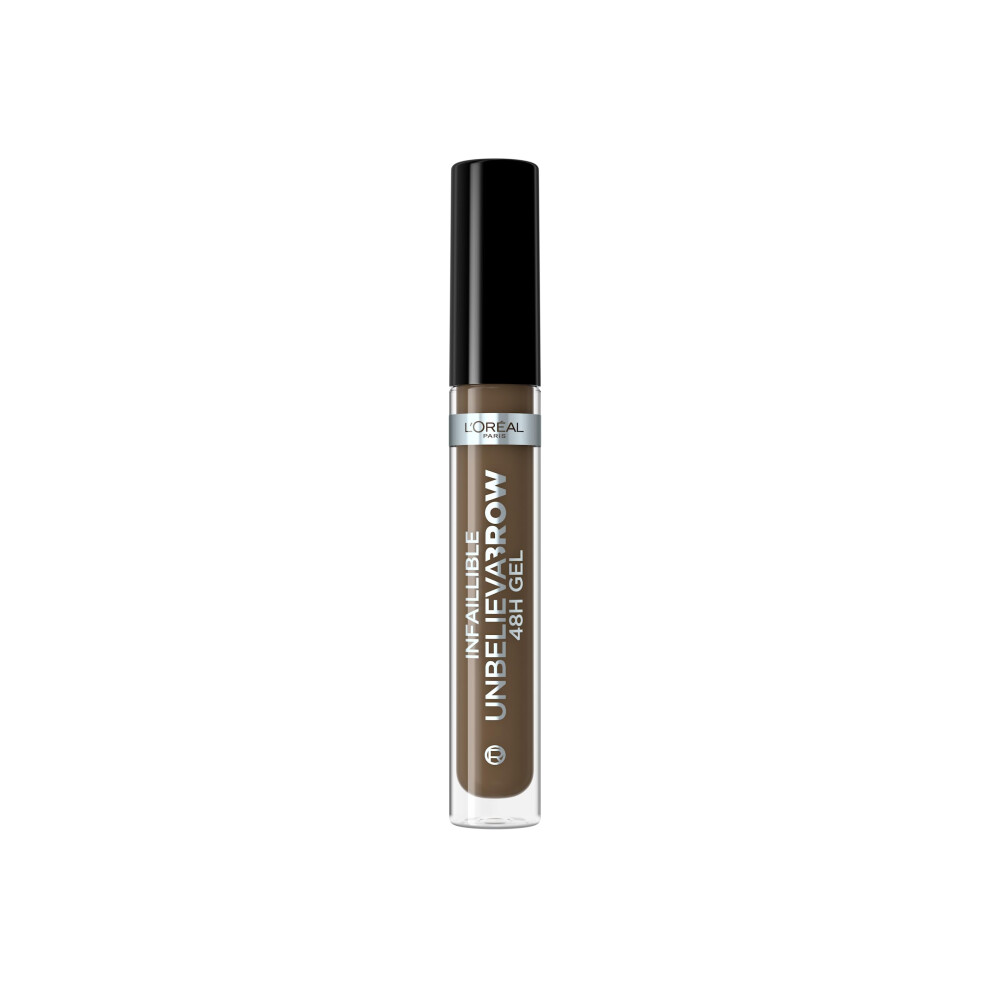 L'Oreal Paris UnbelievaBrow Long-Lasting Eyebrow Gel, Smudge-Proof, Transfer-Proof, Waterproof, 5.0 Light Brunette