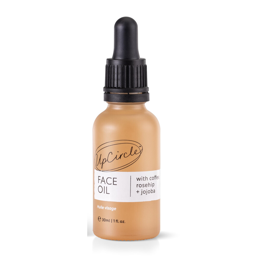 Upcircle Dark Organic Face Oil With Coffee, Rosehip + Jojoba 30Ml - Natural Hydrating Facial Oil - Vitamin C, Rosehip Oil Fades Spots + Sea Buckthorn
