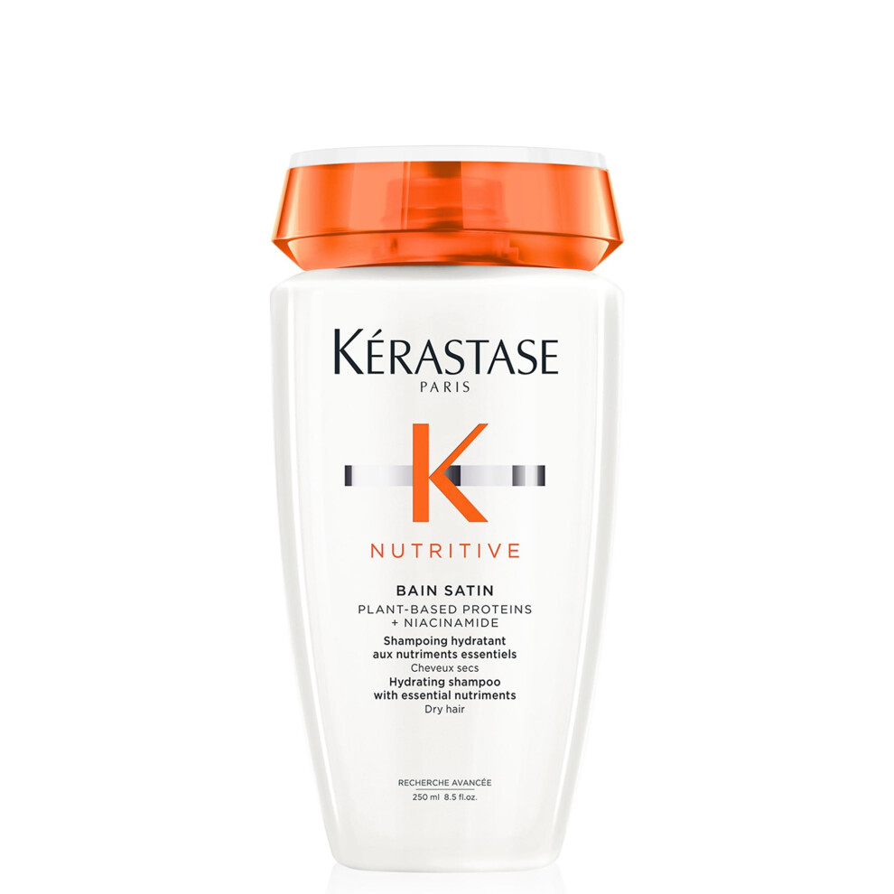 K?rastase Nutritive, Gentle Hydrating Shampoo for Dry Hair, Nourishing Protein Formula with Niacinamide, Moisturises, Softens and Restores Shine, Bain