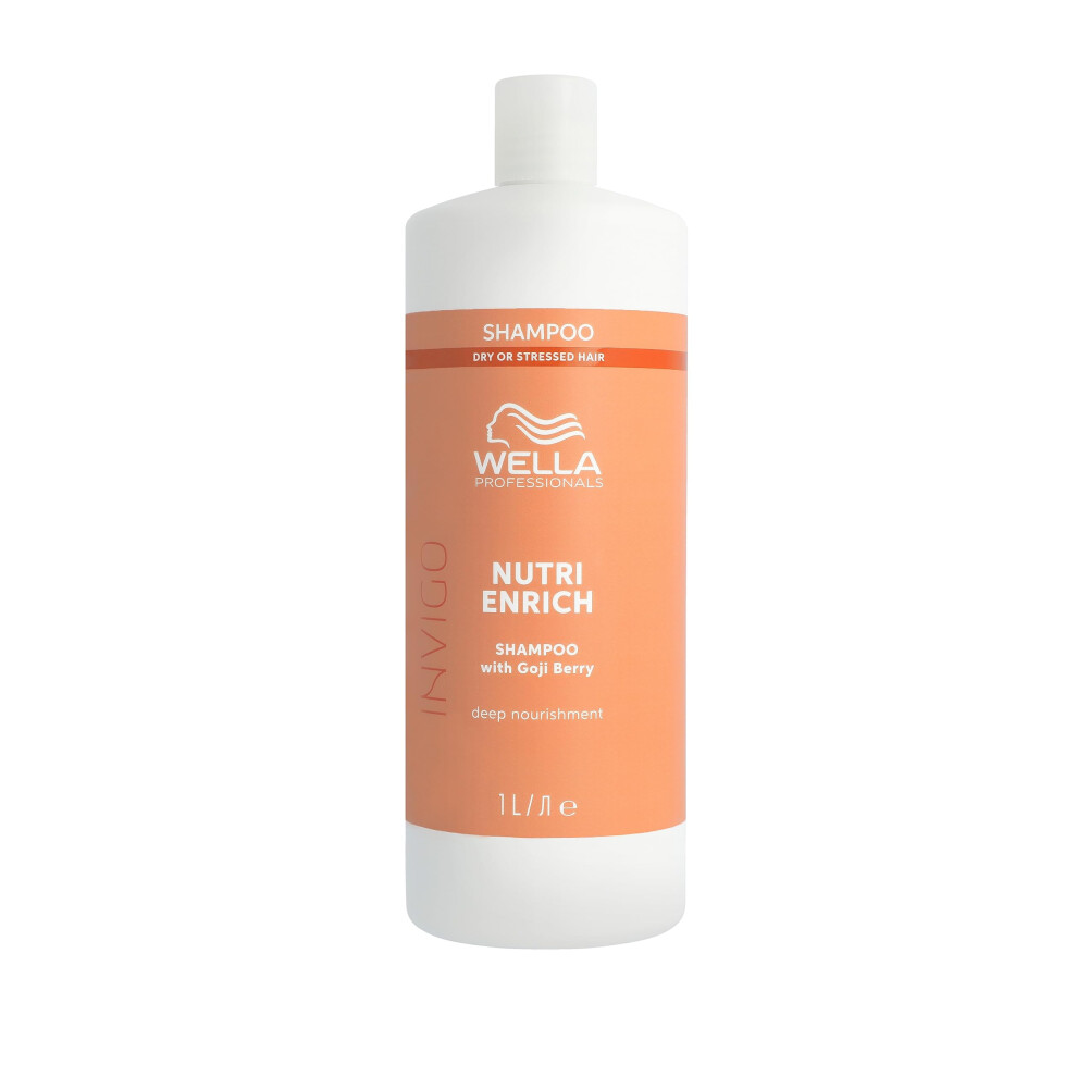 Wella Professionals Invigo Nutri Enrich Deep Nourishing Shampoo - Instant Deep Nourishment Shampoo With Oleic Acid and Goji Berry - Restore Dry and