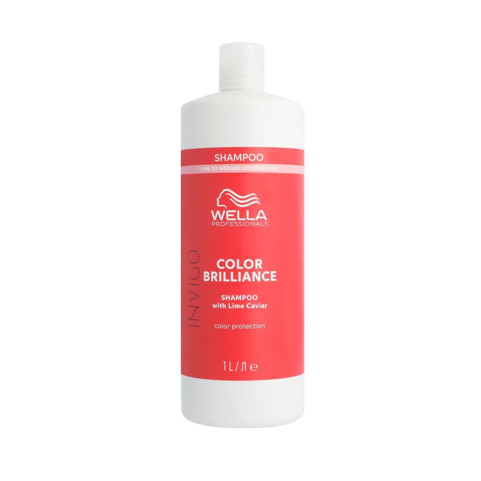 Wella Professionals Invigo Color Brilliance Color Protection Shampoo - Keeps Hair Colour Vibrant and Protected - Hair Care for Fine and Medium Hair 1l