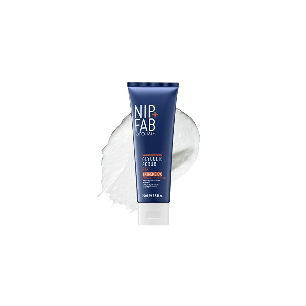 Nip + Fab Glycolic Acid Fix Face Scrub Extreme with Salicylic Acid, Aloe Vera AHA/BHA Exfoliating Facial Cleanser Polish for Refining Pores Skin